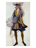 Costume Design for the King, in the Garden, from Sleeping Beauty, 1922 (Colour Litho) Giclee Print by Leon Bakst