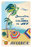 Jamaica & Columbia via Jet Travel c.1960s Prints