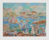 Bathers at Guernsey Collectable Print by Pierre-Auguste Renoir