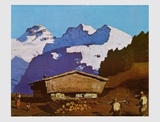 Farm in Tyrolian Mountains Posters by Alfons Walde