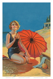 Inviting, Pin Up Girl c.1925 Print van Gene Pressler