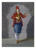 Musician of the Greek Islands, Plate 70 Reproduction procédé giclée par Jean Baptiste Vanmour