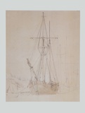 Schonerbrigg in the Harbour , around 1815 Affiches par Caspar David Friedrich
