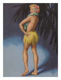 Hula Pin Up Marylin Monroe c.1951 Giclee-vedos tekijänä E. Moran Hula Pin Up Marylin Monroe c.1951 Giclee-vedos tekijänä E. Moran