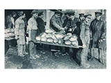 Inspecting Bread at a Bakery in France, Illustration from 'The Illustrated War News', January 1917 Giclee Print by  French Photographer