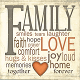 Family Typography Affiches par Jo Moulton