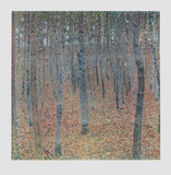 Beech Trees (hand-made paper) Collectable Print by Gustav Klimt