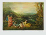 Love in the Country Collectable Print by Antoine Watteau