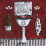 French Sink in Red Posters by Cat Heartgeaves