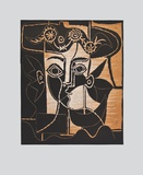 Large Woman's Head with decorated Hat Collectable Print by Pablo Picasso