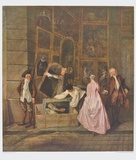 The Art Dealer Gersaint's Sign Board (left part) Collectable Print by Antoine Watteau