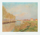 The Seine at Argenteuil with Poplars Collectable Print by Claude Monet