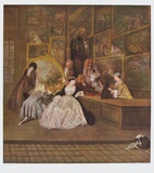 The Art Dealer Gersaint's Sign Board (right part) Collectable Print by Antoine Watteau