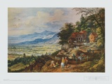 Town in a Valley Collectable Print by Joss Momper