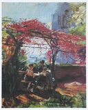 The Wine Alcove, 1917 Poster by Max Slevogt