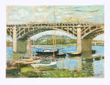 The Seine Bridge at Argenteuil Collectable Print by Claude Monet