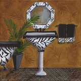 Safari Sink in Zebra Posters by Cat Heartgeaves