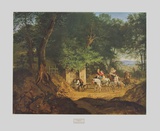 Well in the Woods near Ariccia Collectable Print by Adrian Ludwig Richter