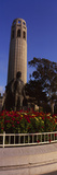 Statue of Christopher Columbus in Front of a Tower, Coit Tower, Telegraph Hill, San Francisco, C... Photographic Print by Panoramic Images 