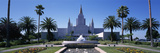 Formal Garden in Front of a Temple, Oakland Temple, Oakland, Alameda County, California, USA Fotografisk tryk af Panoramic Images