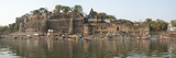 Rajarajeshwara Temple and Ahilya Fort at the Narmada River, Maheshwar, Khargone, Madhya Pradesh,... Photographic Print by Panoramic Images