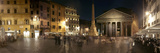 Town Square with Buildings Lit Up at Night, Pantheon Rome, Piazza Della Rotonda, Rome, Lazio, Italy Photographie par Panoramic Images 