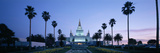 Formal Garden in Front of a Temple, Oakland Temple, Oakland, Alameda County, California, USA Fotografisk tryk af Panoramic Images