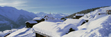 Snow Covered Chapel and Chalets Swiss Alps Switzerland Photographic Print by Panoramic Images 