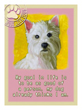Yellow Westie Giclee Print by Cathy Cute