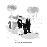 "Pop-Pop's in the Cloud now, sweetheart."  - New Yorker Cartoon Premium Giclee Print by Emily Flake