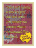 You Don’T Marry Someone Lámina giclée por Cathy Cute