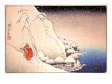 Nichiren Going into Exile on the Island of Sado Giclee Print by Kuniyoshi Utagawa