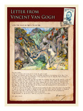 Letter from Vincent: Les Peiroulets Ravine Giclee Print by Vincent van Gogh