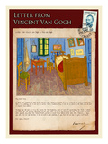 Letter from Vincent: Vincent's Bedroom in Arles Reproduction procédé giclée par Vincent van Gogh