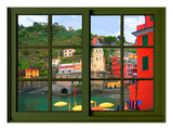 View from the Window Vernazza at Cinque Terre Giclee Print by Anna Siena