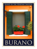 Burano Window, Italy 16 Giclee Print by Anna Siena