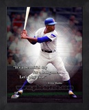 Ernie Banks ProQuote Framed Memorabilia