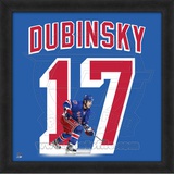 Brandon Dubinsky, Rangers photographic representation of the player's jersey Framed Memorabilia