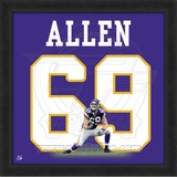 Jared Allen, Vikings photographic representation of the player's jersey Framed Memorabilia
