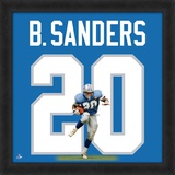 Barry Sanders, Lions photographic representation of the player's jersey Framed Memorabilia