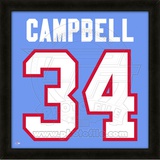 Earl Campbell, Oilers representation of the player's jersey Framed Memorabilia