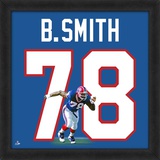 Bruce Smith, Bills representation of the player's jersey Framed Memorabilia