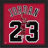 Michael Jordan, Bulls photographic representation of the player's jersey Framed Memorabilia