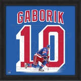 Marian Gaborik, Rangers representation of the player's jersey Framed Memorabilia