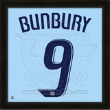 Teal Bunbury, Sporting Kansas City representation of the player's jersey Framed Memorabilia