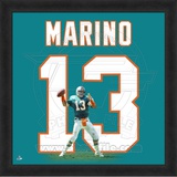 Dan Marino, Dolphins photographic representation of the player's jersey Framed Memorabilia