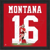 Joe Montana, 49ers photographic representation of the player's jersey Framed Memorabilia