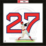 Carlton Fisk, Red Sox representation of the player's jersey Framed Memorabilia