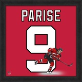 Zach Parise, Devils representation of the player's jersey Framed Memorabilia