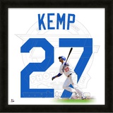 Matt Kemp, Dodgers representation of the player's jersey Framed Memorabilia